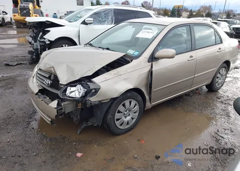 2004 Toyota Corolla Le z USA, uszkodzony, nr VIN 2T1BR38E14C207850